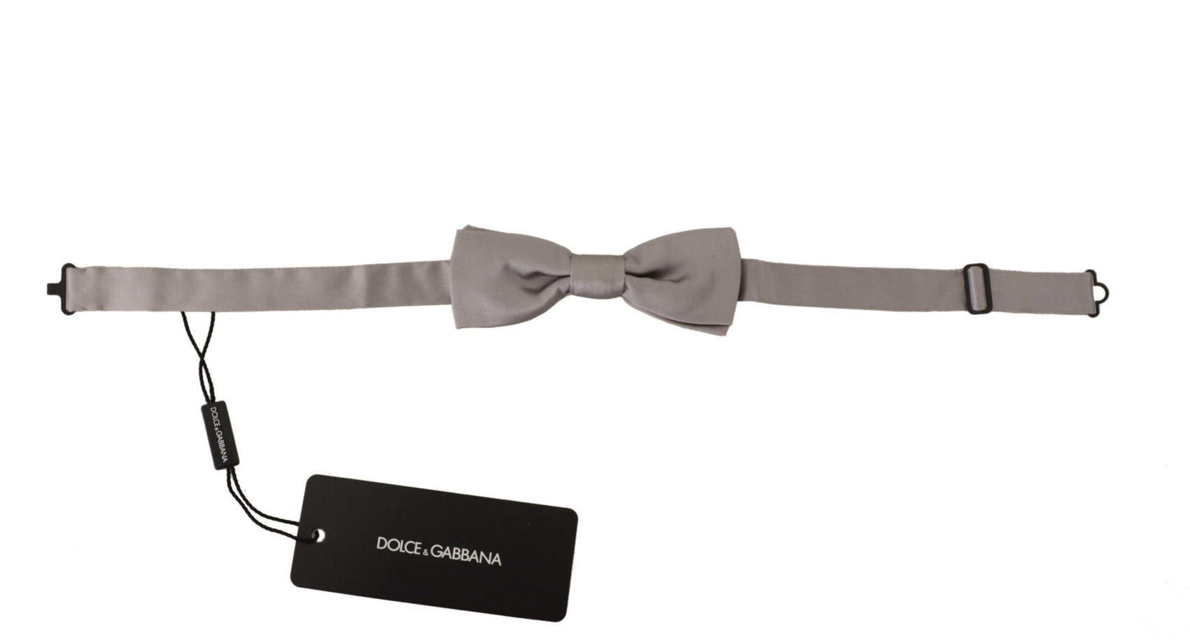 Elegante papillon in seta argentata per serate sofisticate