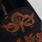 Dolce & Gabbana Blue Rust Floral Slippers Loafers Shoes