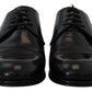 Eleganti scarpe derby in pelle nera