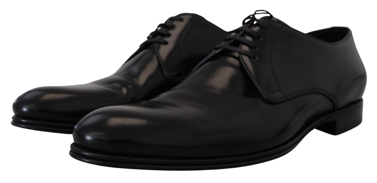 Eleganti scarpe derby in pelle nera