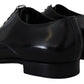 Eleganti scarpe derby in pelle nera