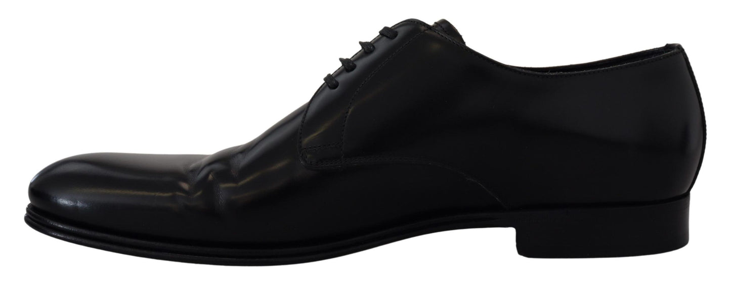 Eleganti scarpe derby in pelle nera