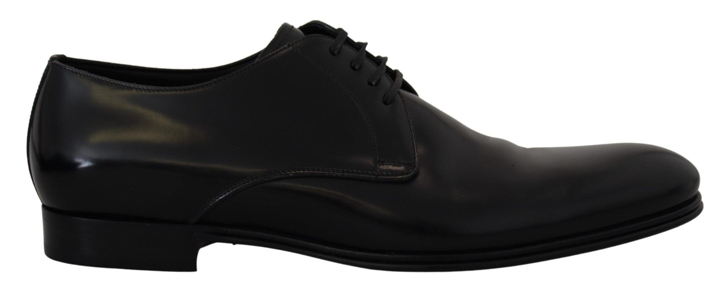 Eleganti scarpe derby in pelle nera