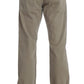 Jeans in cotone beige dritto da uomo