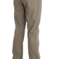 Beige Straight Fit Baumwolljeans für Herren