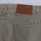 Jeans in cotone beige dritto da uomo