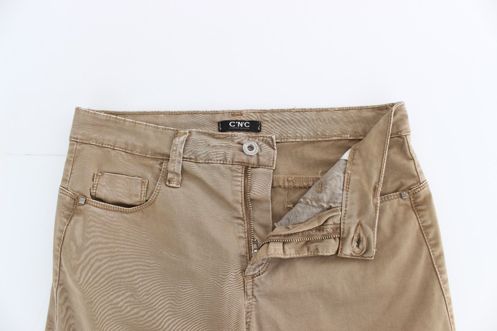 Schicke beige Straight Leg Fashion Jeans