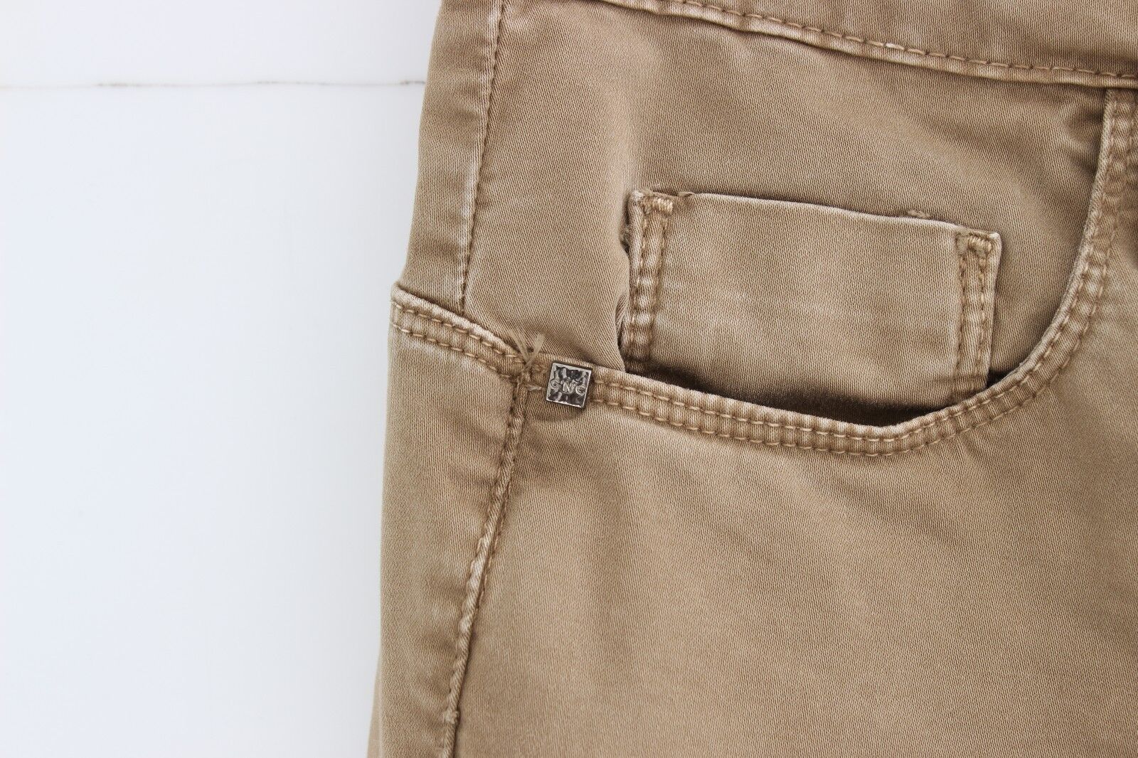 Schicke beige Straight Leg Fashion Jeans