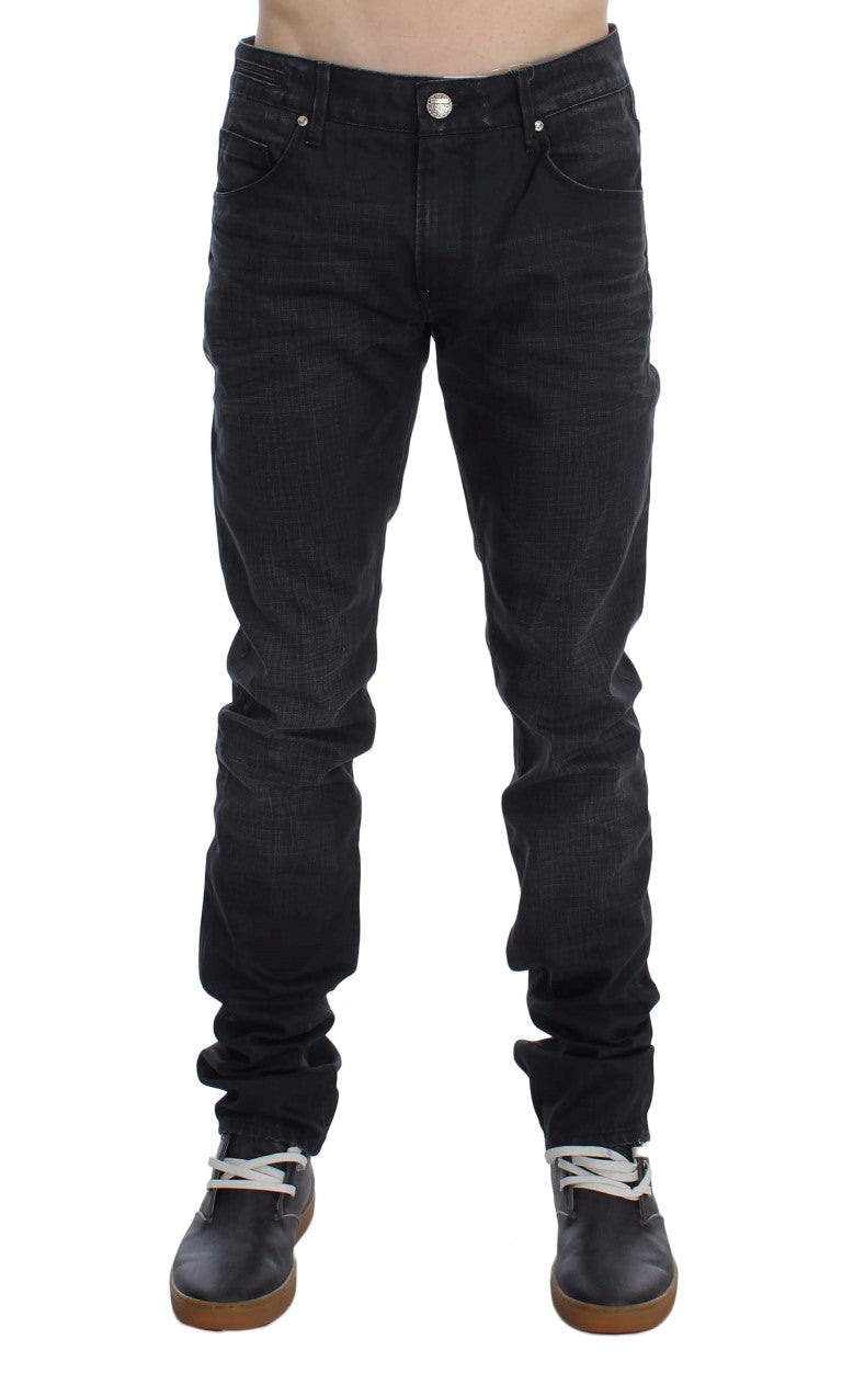 Jeans da uomo italiani slim fit grigi eleganti