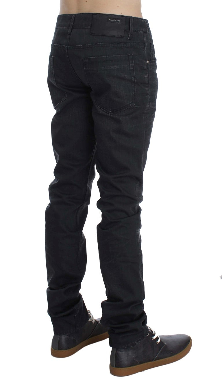 Jeans da uomo italiani slim fit grigi eleganti