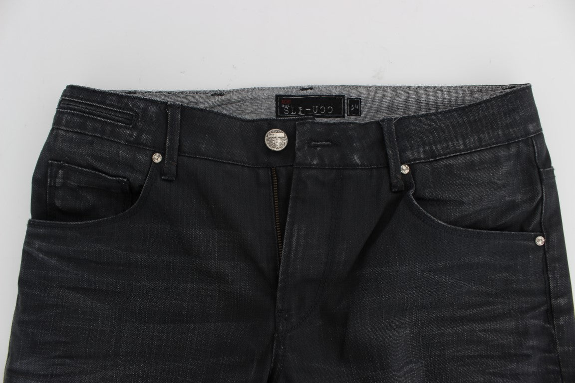 Jeans da uomo italiani slim fit grigi eleganti