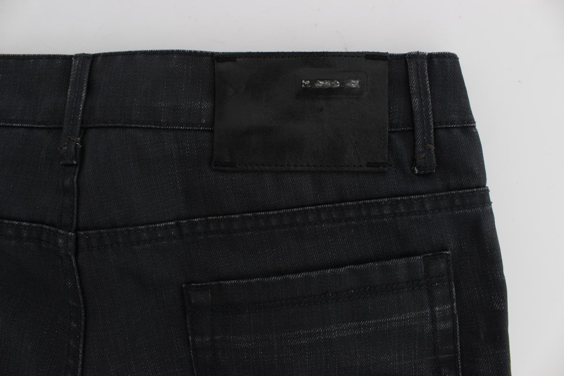 Elegante graue Slim Fit italienische Herrenjeans