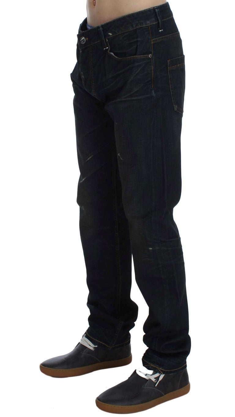 Elegante Straight Fit Dunkelblaue Jeans