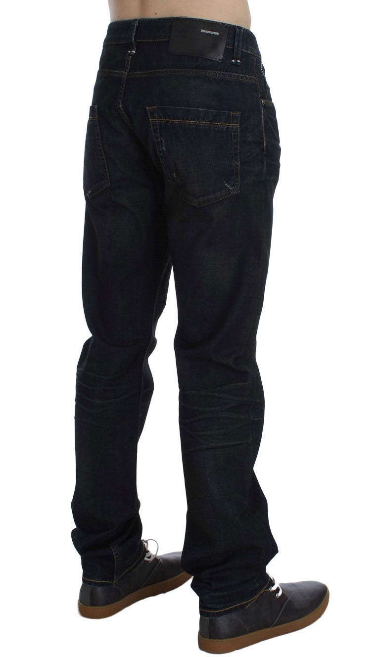 Jeans blu scuro eleganti e dritti