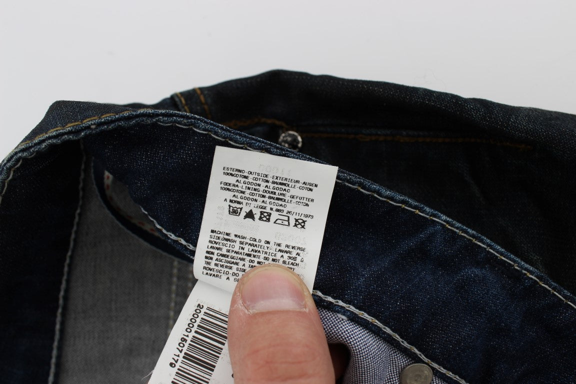 Elegante Straight Fit Dunkelblaue Jeans
