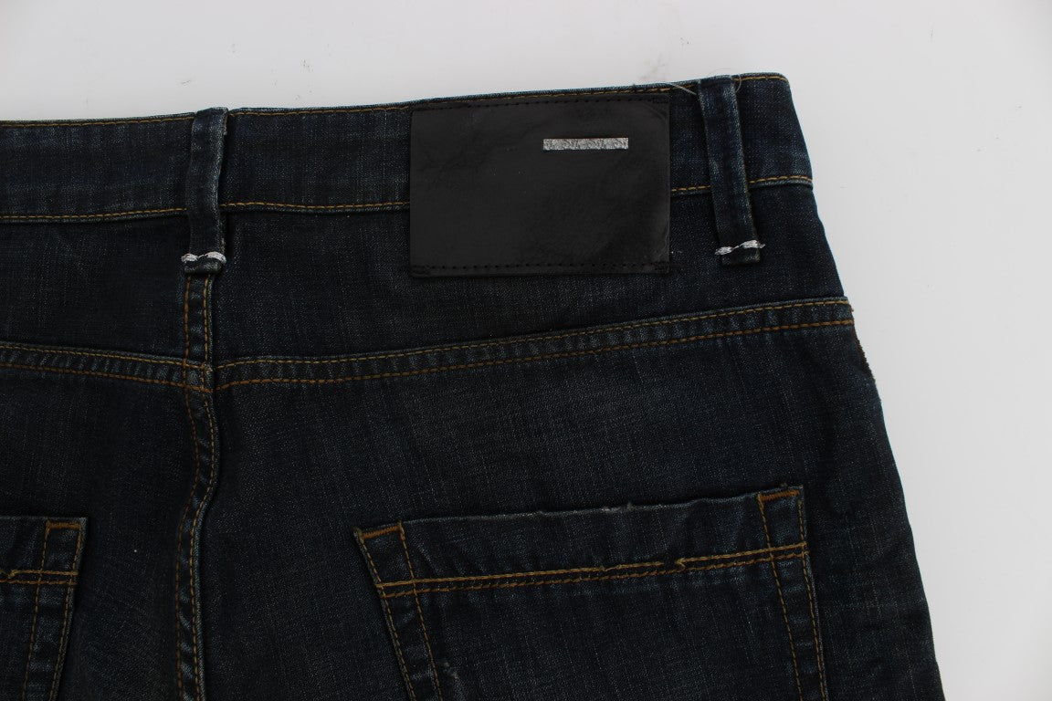 Jeans blu scuro eleganti e dritti