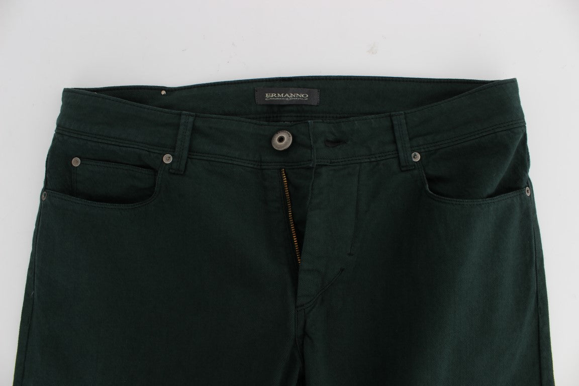 Schicke grüne Straight Cut Jeans