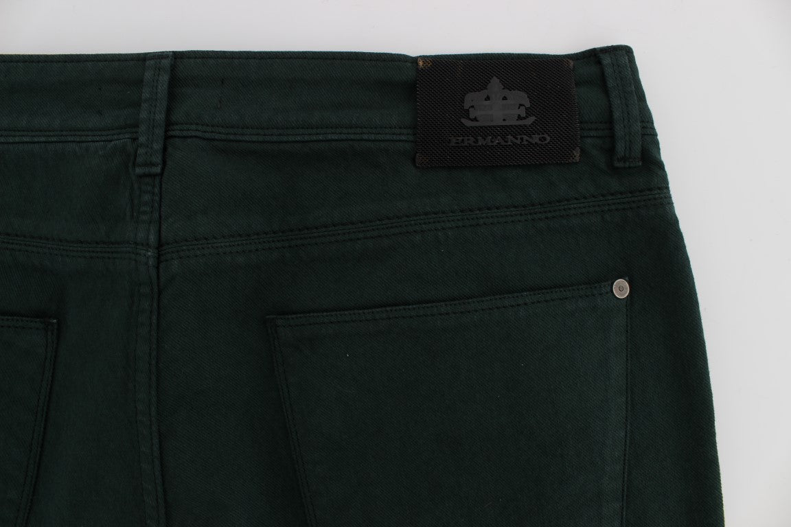 Schicke grüne Straight Cut Jeans