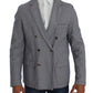 Eleganter zweireihiger blauer Blazer