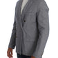 Eleganter zweireihiger blauer Blazer