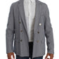 Eleganter zweireihiger blauer Blazer