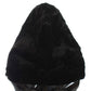 Chic Black Weasel Fur Hooded Scarf Wrap