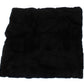 Chic Black Weasel Fur Hooded Scarf Wrap