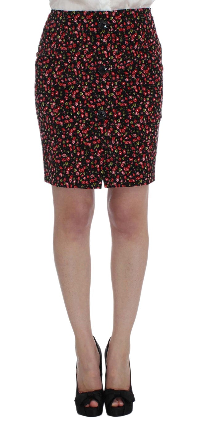 Completo elegante con gonna floreale in due pezzi