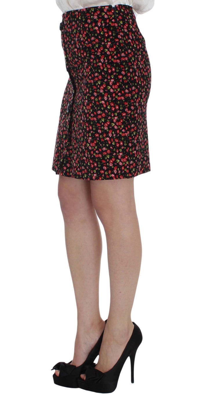 Completo elegante con gonna floreale in due pezzi