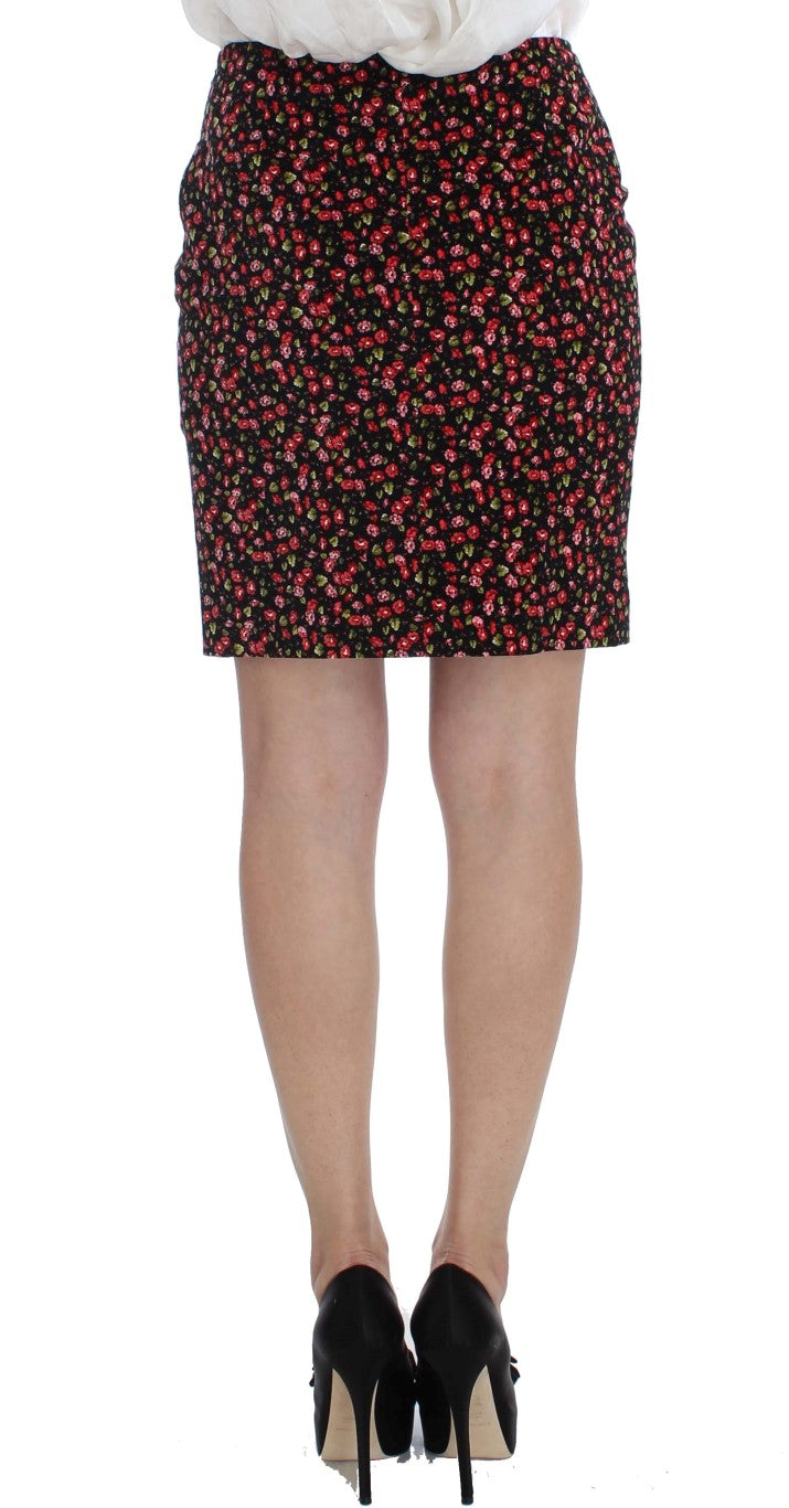 Completo elegante con gonna floreale in due pezzi
