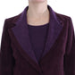 Elegant Purple Wool Blend Three Piece Suit Set