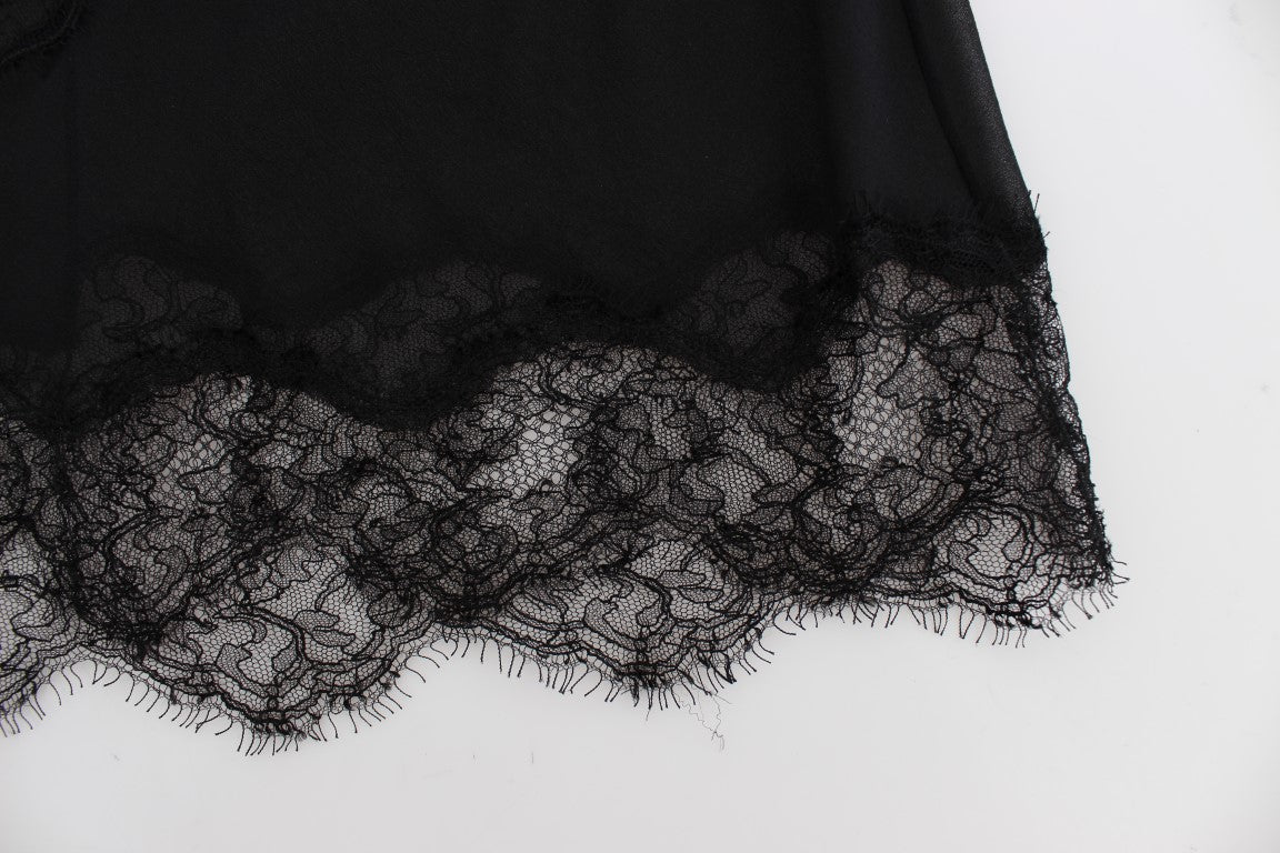 Elegantes Babydoll-Hemdchen aus Seiden-Blumenspitze