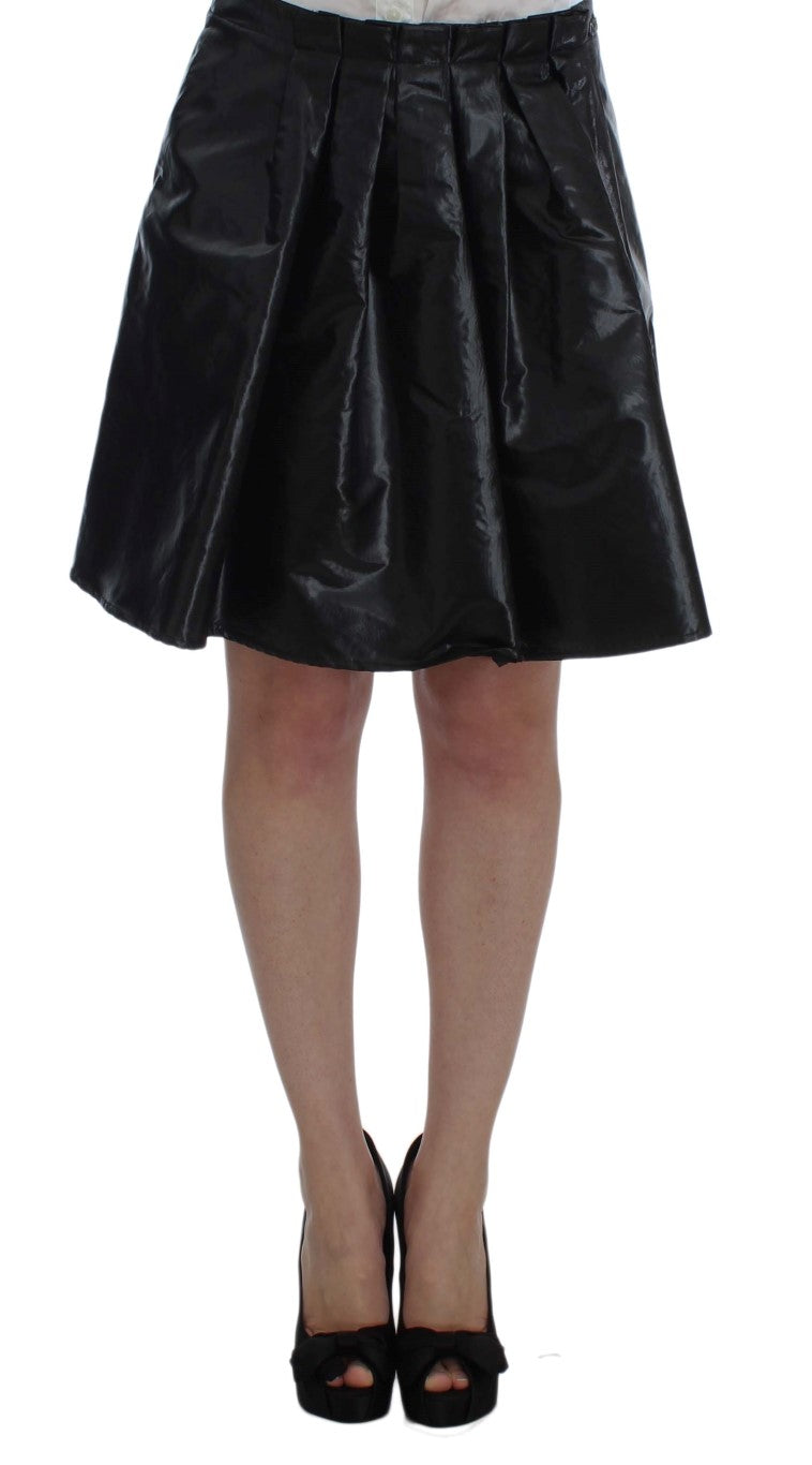 Elegante tailleur gonna nero in due pezzi