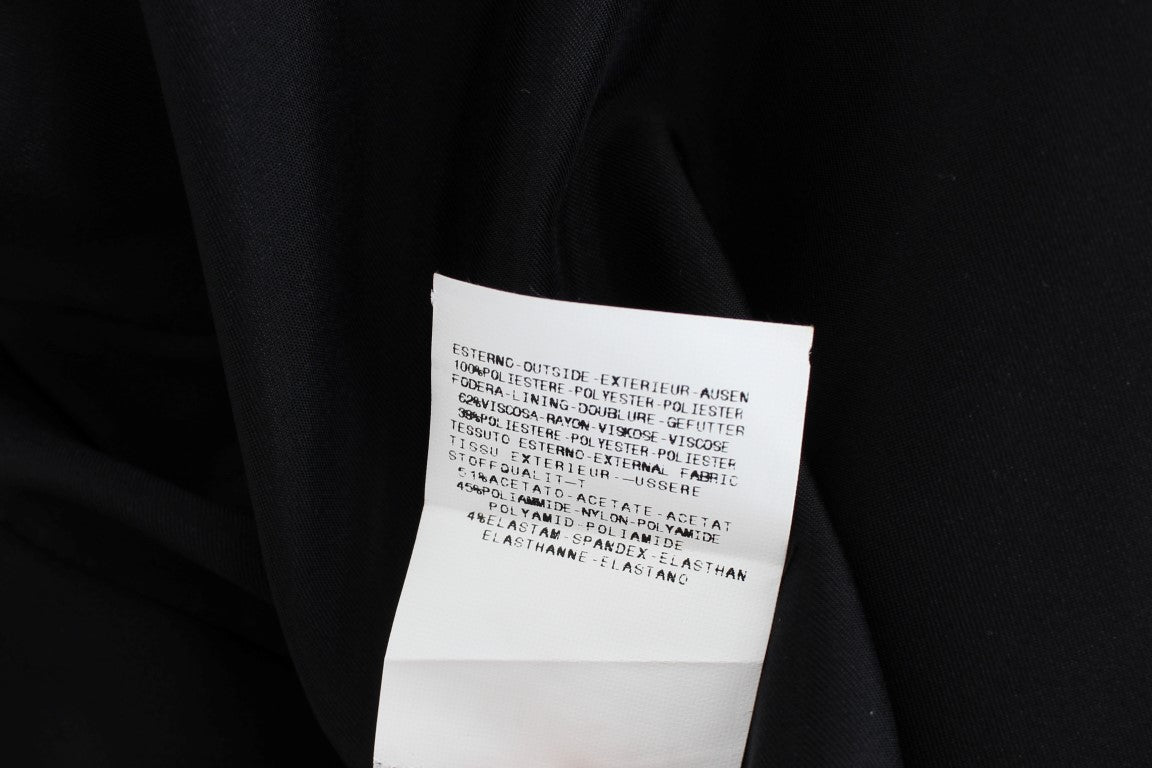 Elegante tailleur gonna nero in due pezzi