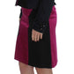 Chic Black and Pink Skirt Suit Ensemble