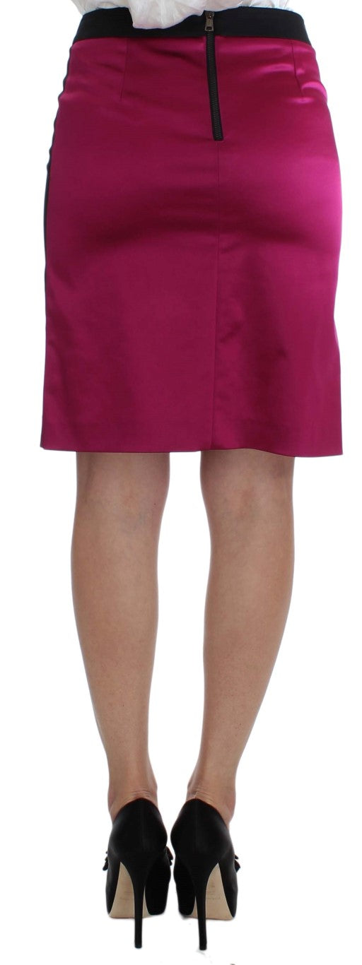 Completo elegante con gonna nera e rosa