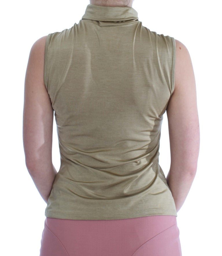 Glamorous – Goldenes Rollkragen-Top