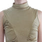 Glamorous Gold Turtleneck Vest Top