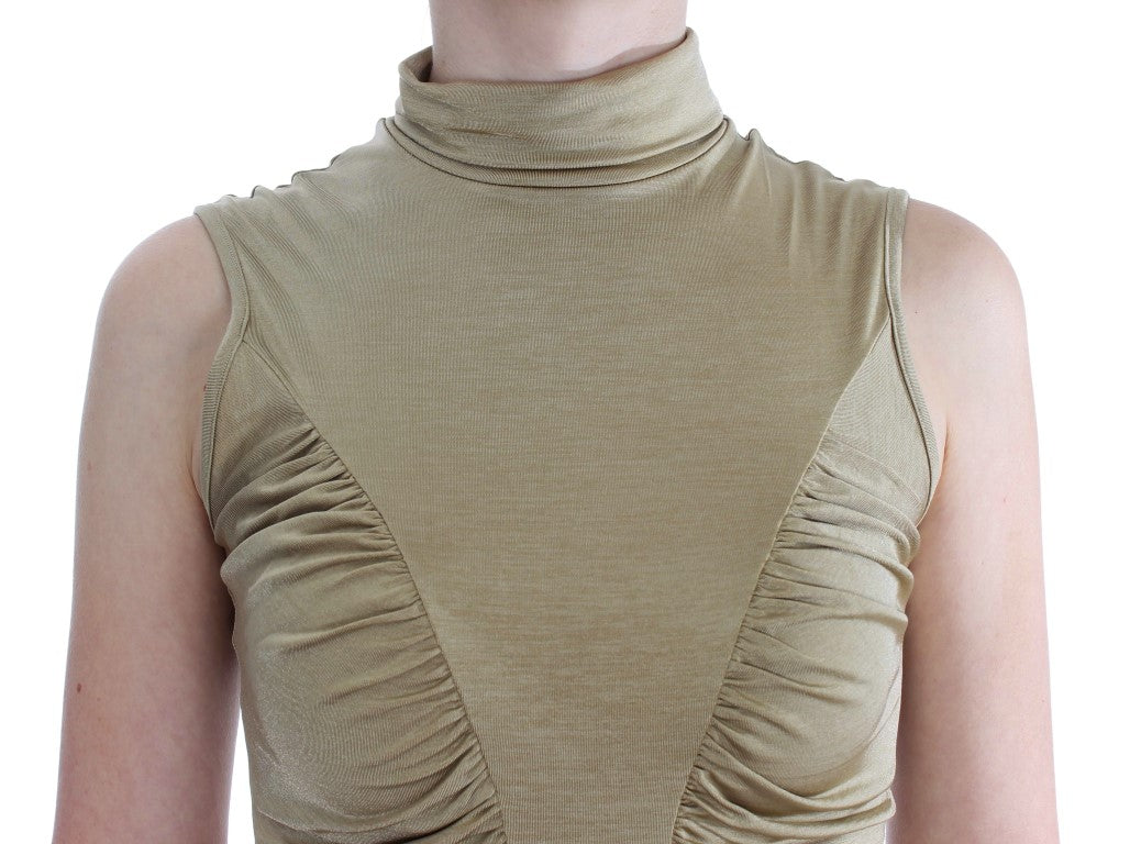 Glamorous – Goldenes Rollkragen-Top