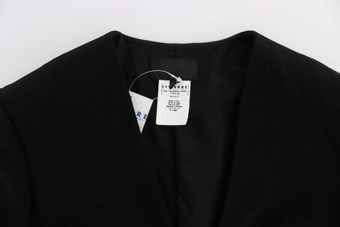 Elegante tailleur gonna due pezzi in nero e blu