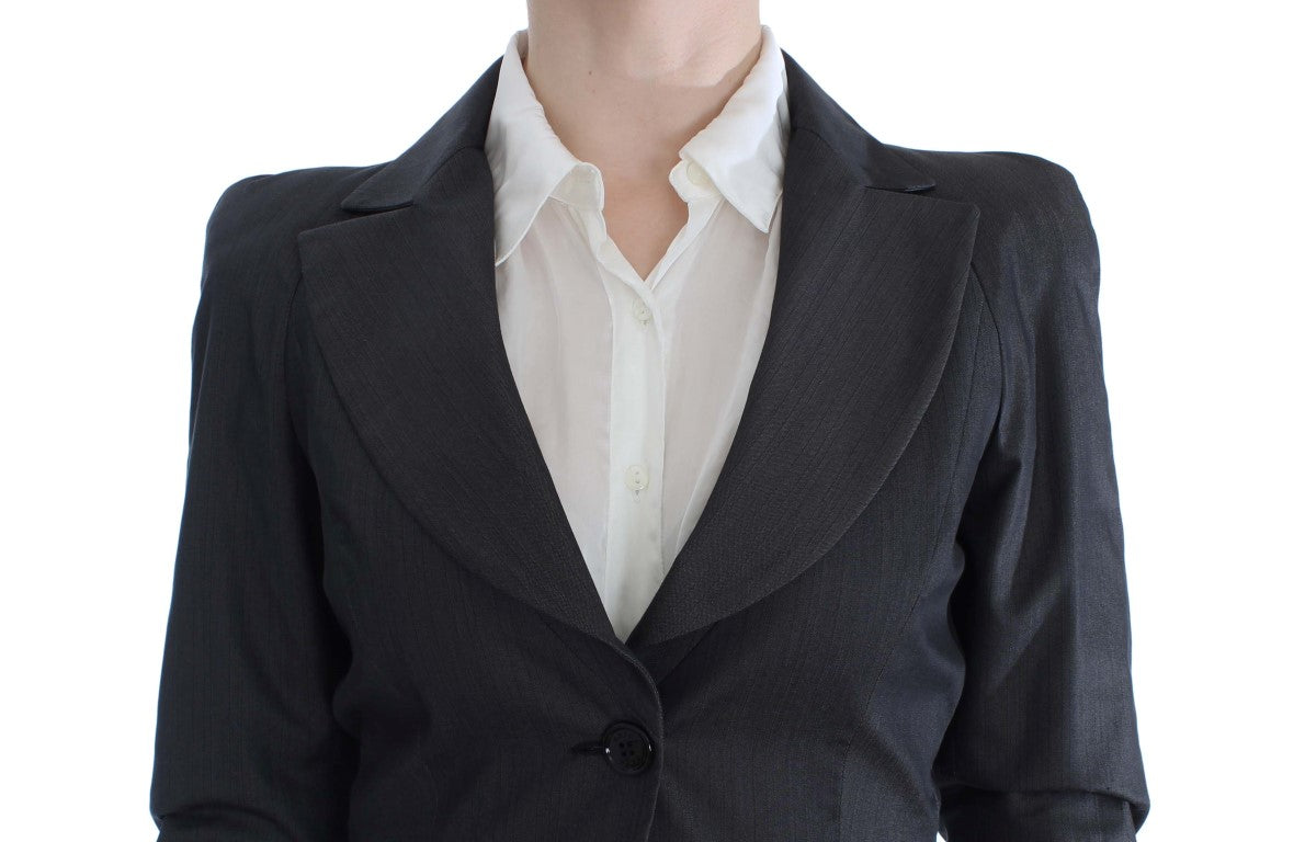 Completo pantalone elegante in misto cotone grigio