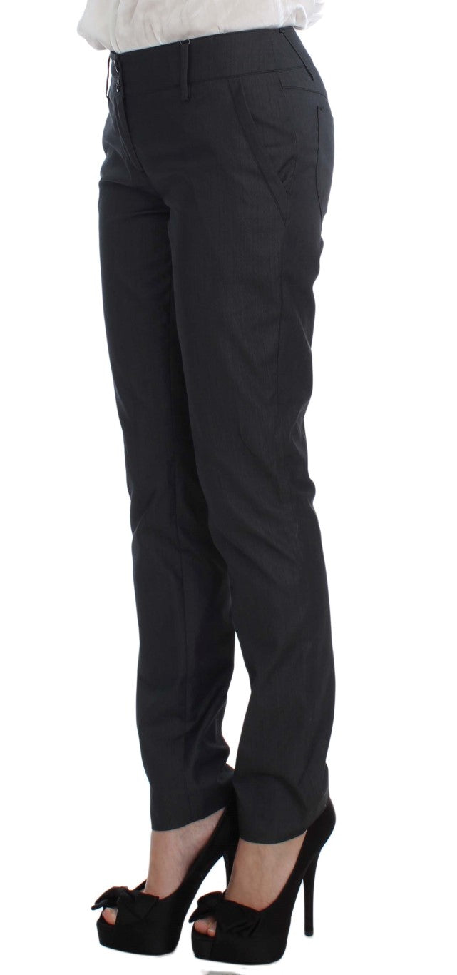 Completo pantalone elegante in misto cotone grigio