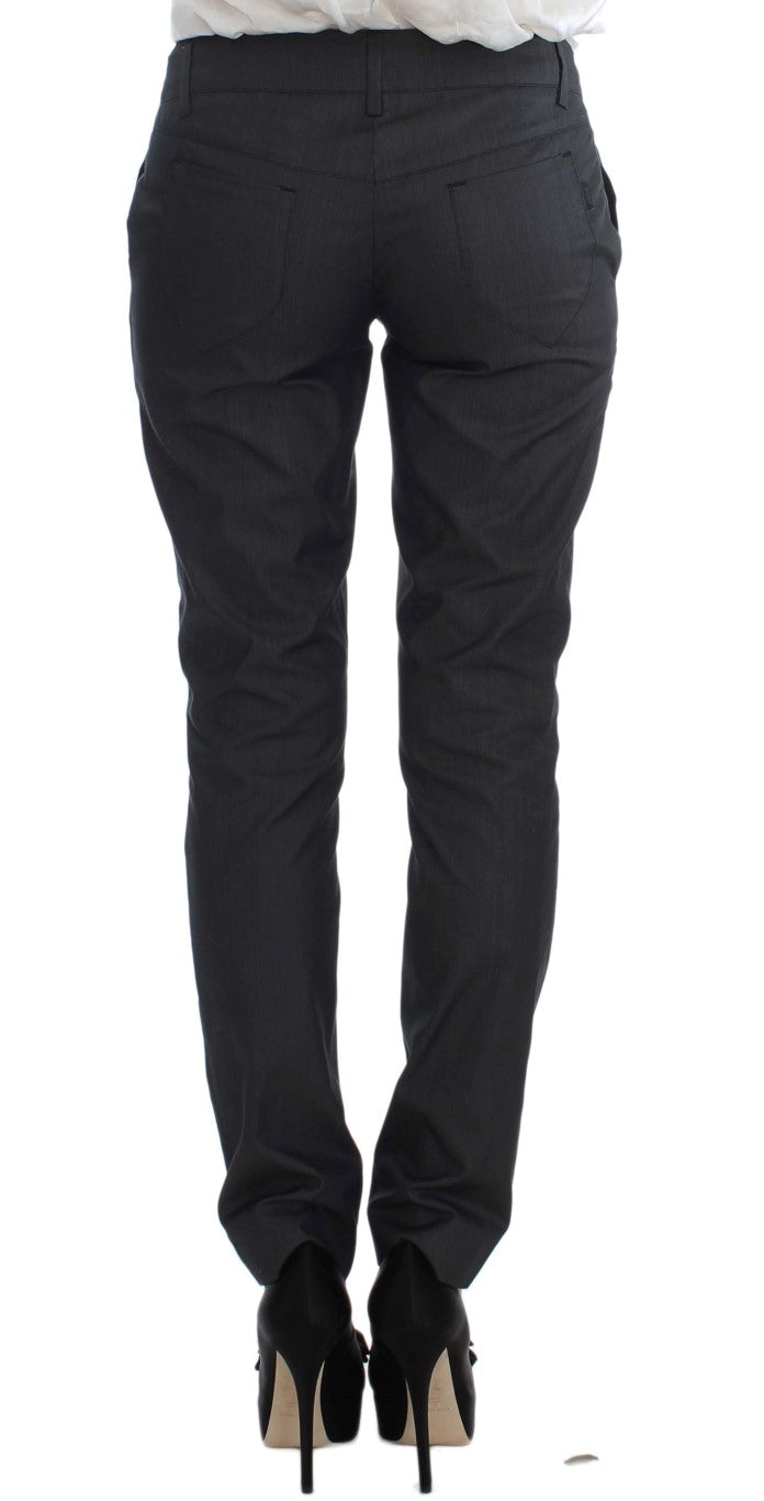 Completo pantalone elegante in misto cotone grigio