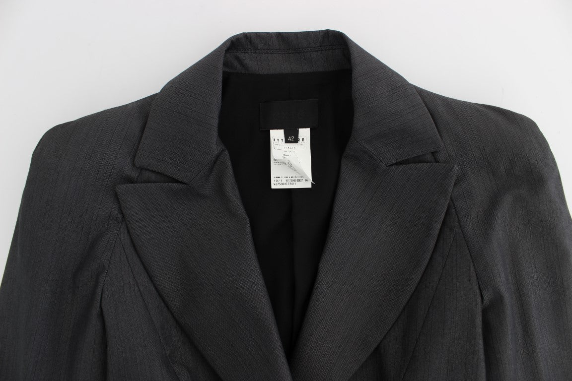 Completo pantalone elegante in misto cotone grigio