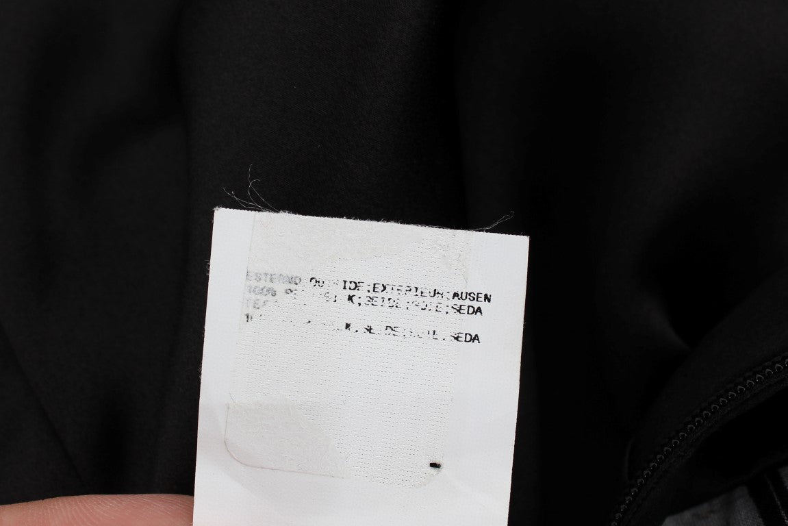 Elegante camicetta in seta con dettagli logo