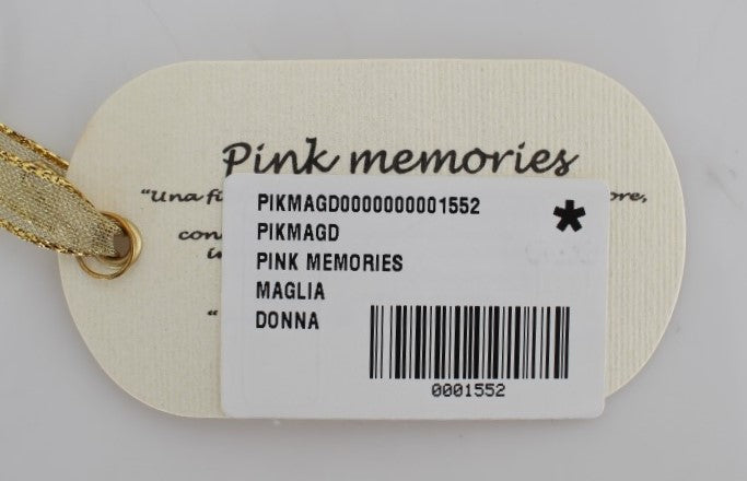 Elegante maglione rosa avvolgente in maglia di cotone