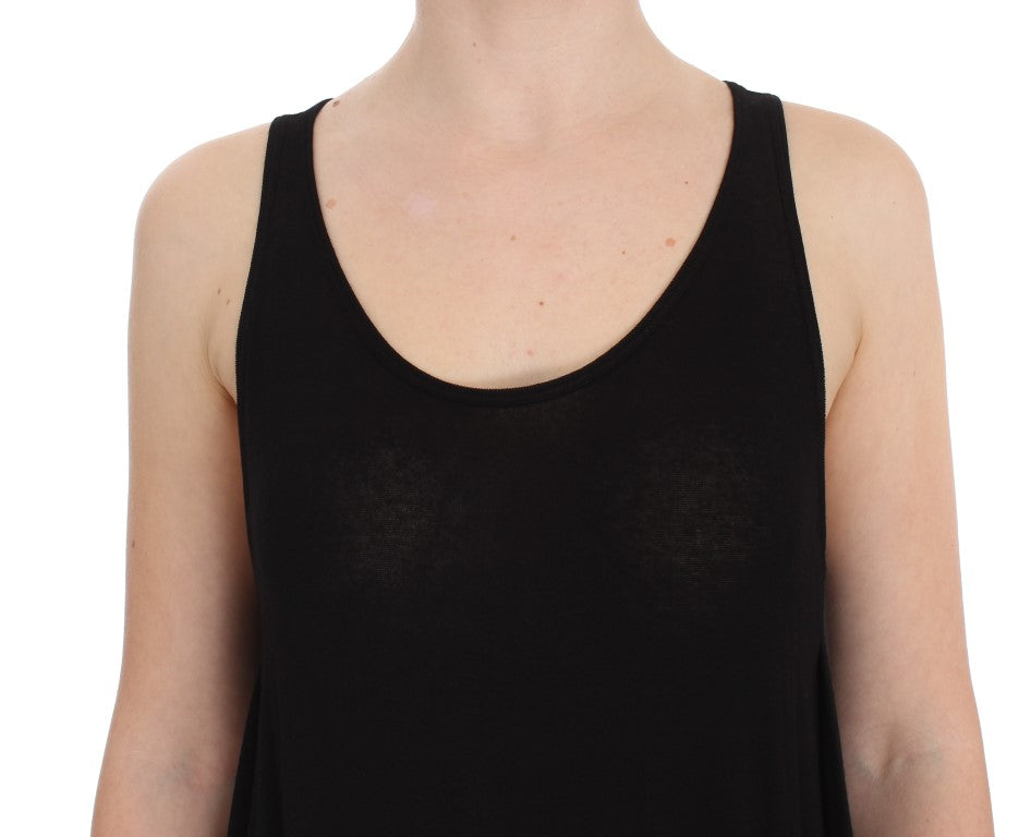 Elegantes schwarzes Camisole-Tanktop mit Bluse
