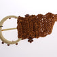 Elegant Beaded Raffia Waist Belt