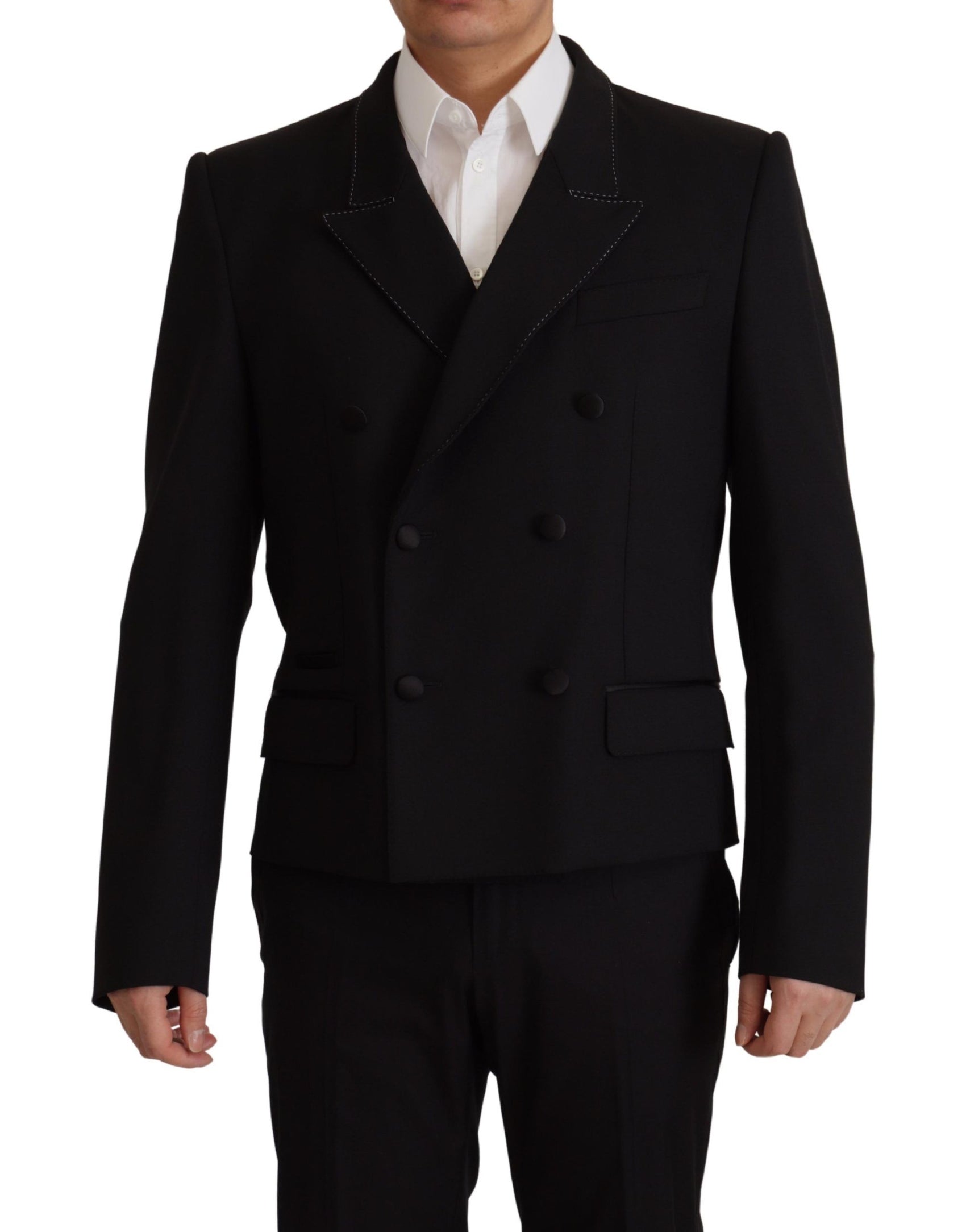 Elegant Double Breasted Wool Blazer