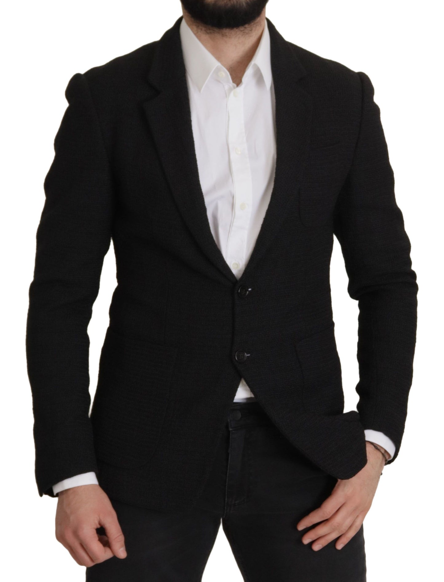 Elegante blazer monopetto in lana